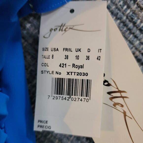 Gottex Royal Blue Women's Ruched and Twisted One-Piece Swimsuit Size 8 - Picture 4 of 14